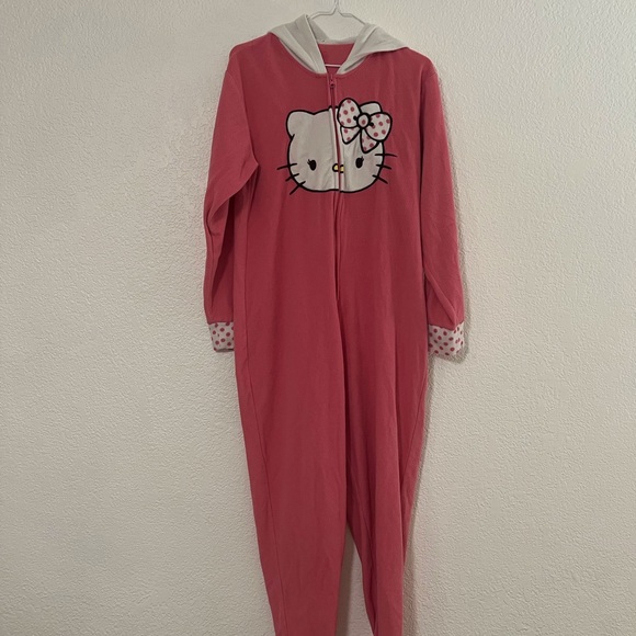 Hello Kitty Pink Onesie Pajamas Medium - Picture 1 of 8